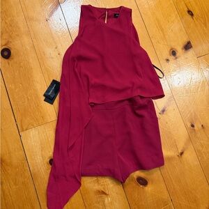 Marciano Red Asymmetrical Romper/Jumpsuit